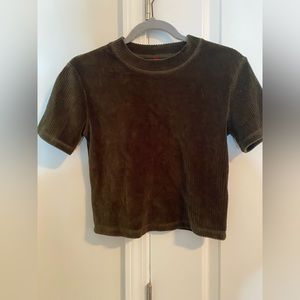 Unionbay Velvet Cropped Top